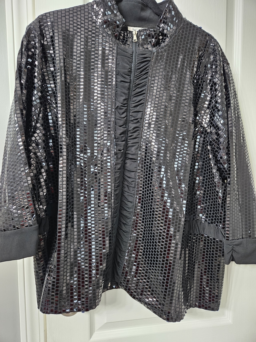 Black Sequin Open-Front Jacket - Women's Intimates & Sleepwear